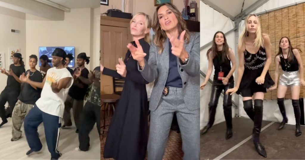 The viral Law & Order Dance with Law & Order stars, Haim and the original dancers