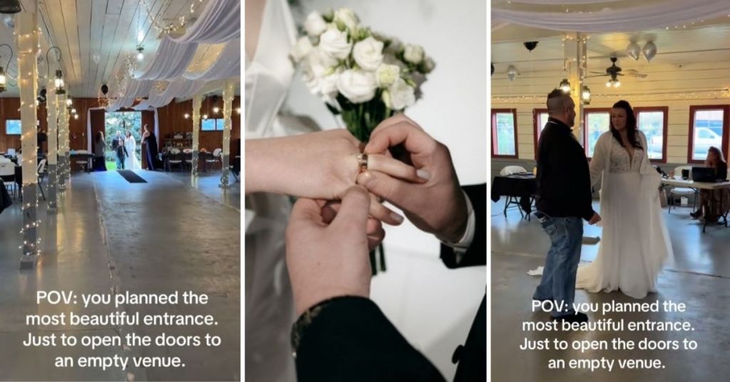 Upset bride at reception