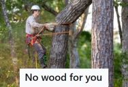 His Neighbor Told Him He Couldn’t Use His Gravel Drive To Give A Crew Access To Take Down His Tree, So He Told Him He Couldn’t Take Any Of The Extra Firewood