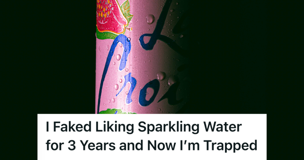 a pink can of la croix