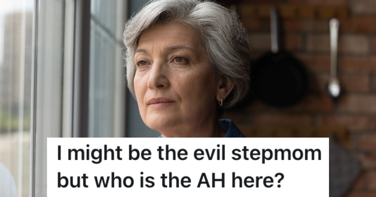 woman looking out a window