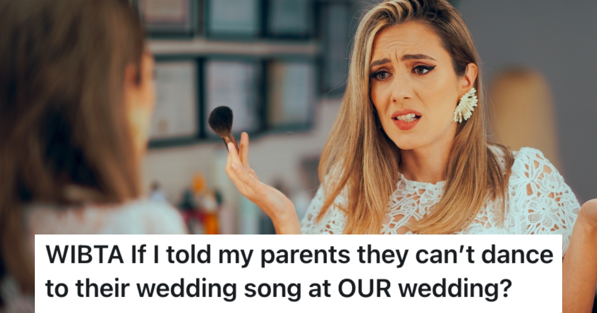 Her Pushy Mom Wants To Have Her Own Special Dance At Her Wedding, But Shes Not Into The Idea woman looking in a mirror