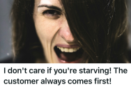 Retail Worker Tried To Eat His Lunch In Peace, But A Furious Customer Pounded On The Break Room Door And Demanded Service Anyway