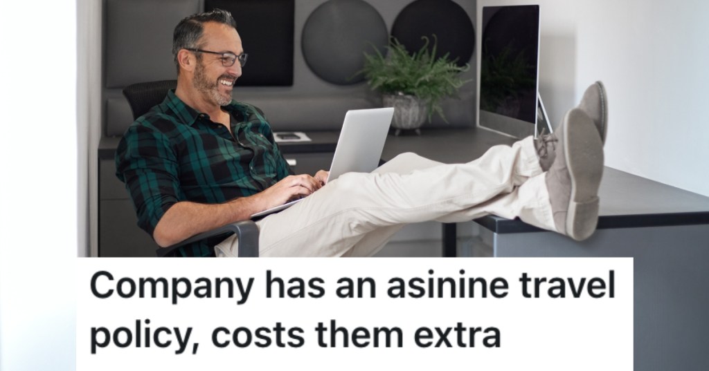 man with his feet on desk