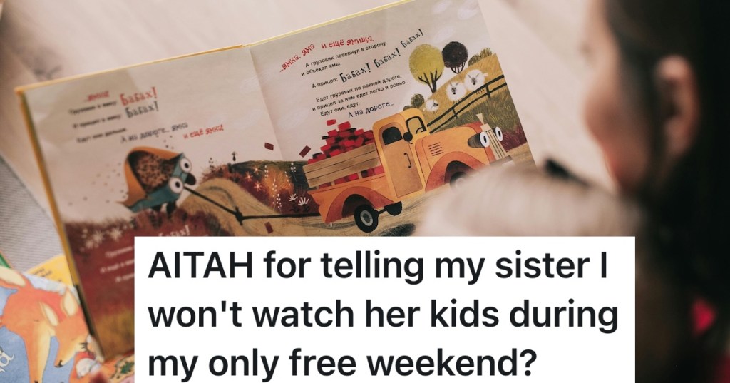 woman reading kid a book