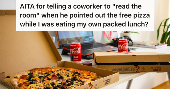 boxes of pizza at work