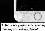 Coworker Leaves Phone On Truck Toolbox, So Guy Gets Asked To Pay Half For The Repair