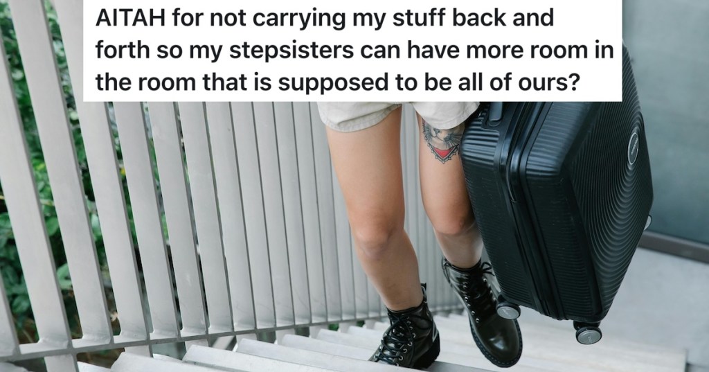 girl carrying suitcase
