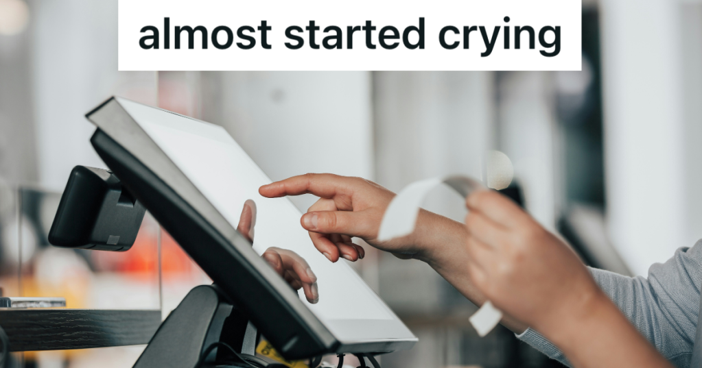 cashier ringing up a customer