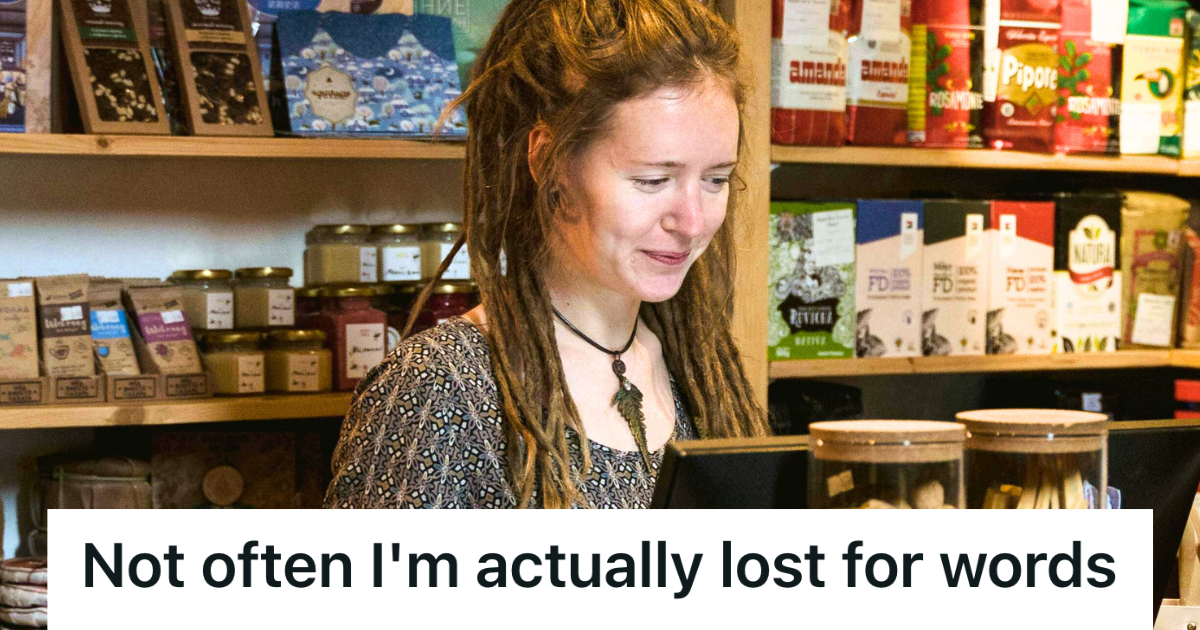 cashier working at a grocery store