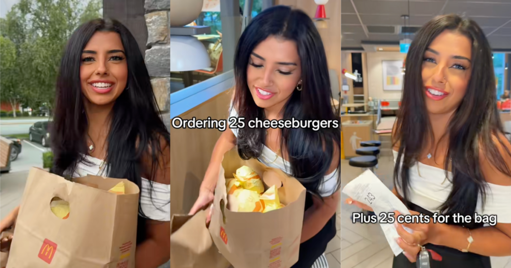 woman in a mcdonald's