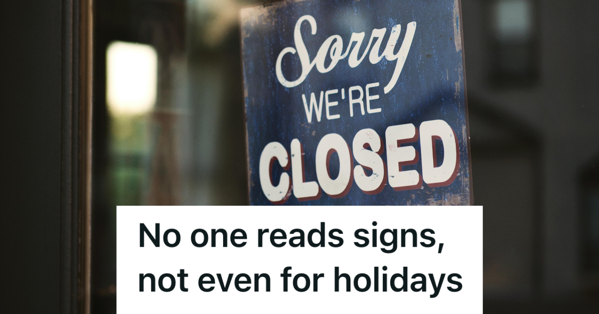 closed sign on store