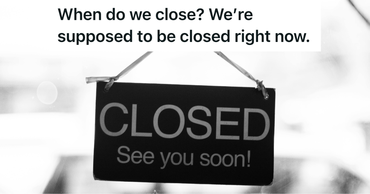 closed sign