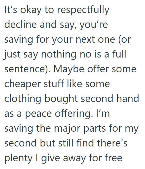 comment 1 61 Young Mother Was Asked To Let Her Pregnant Sister In Law Borrow Her Baby Stuff, But She Doesnt Want To Because She Knows It Wont Be Cared For