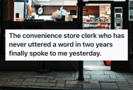 She Went Two Years Without Hearing Her Regular Convenience Store Clerk Speak, So What He Finally Said Gave Her The Biggest Smile Of Her Life