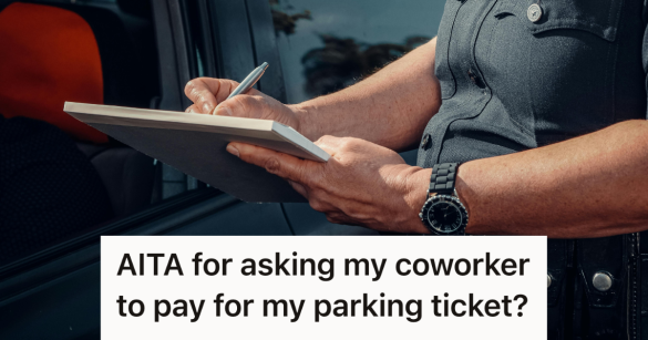 cop writing a parking ticket