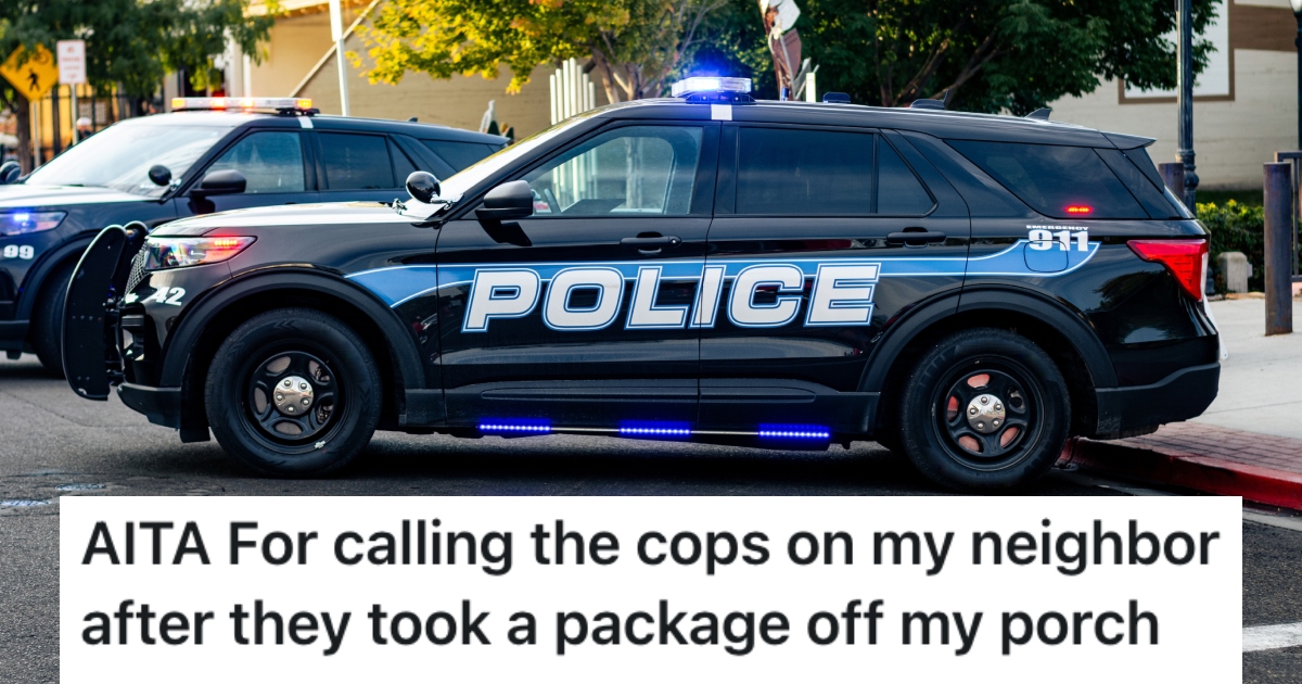 police car on a street