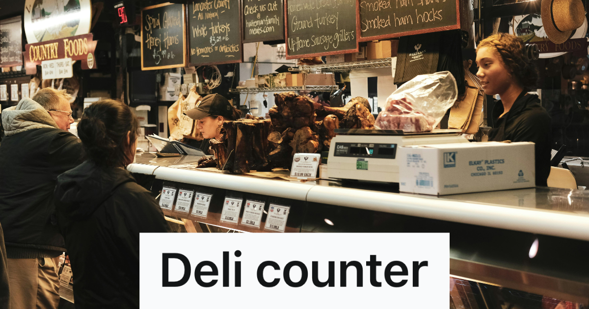 crowded deli counter
