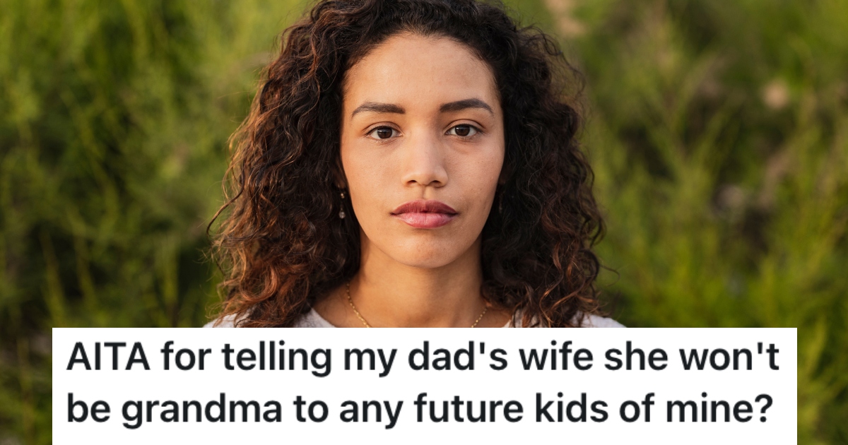 woman staring at a camera