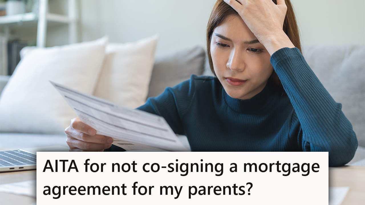 frustrated woman reading paperwork