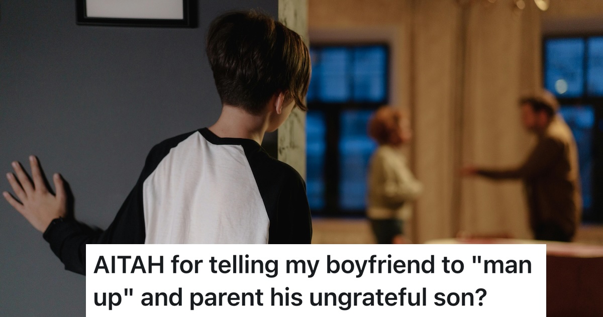 boy eavesdropping on his parents talking