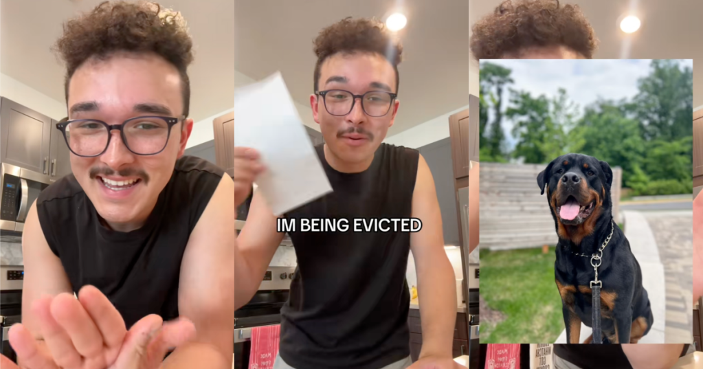 man talking about being evicted