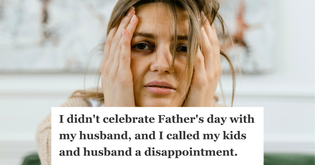 exhausted looking mother