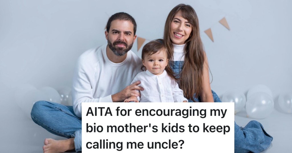 family members taking a portrait