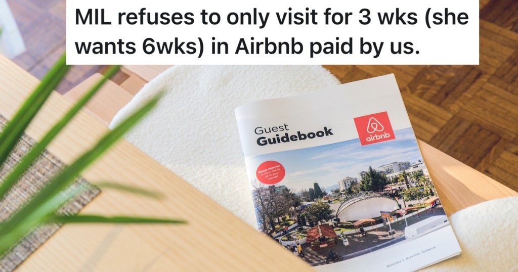 airbnb guestbook on desk