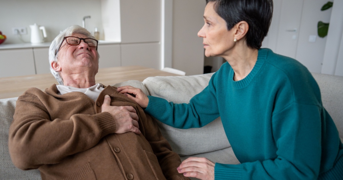 Man having a heart attack