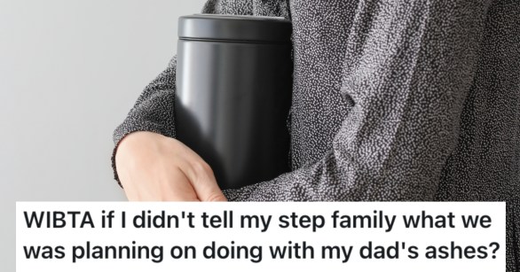 woman holding an urn