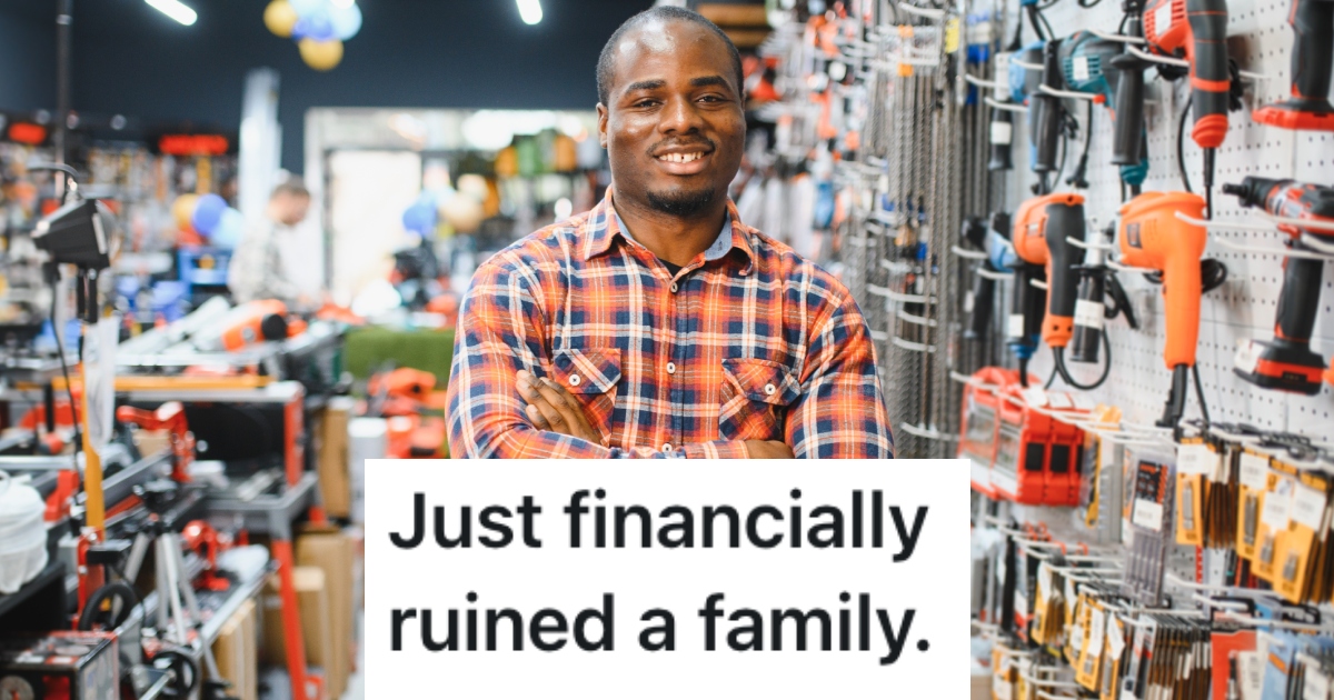 man in a hardware store