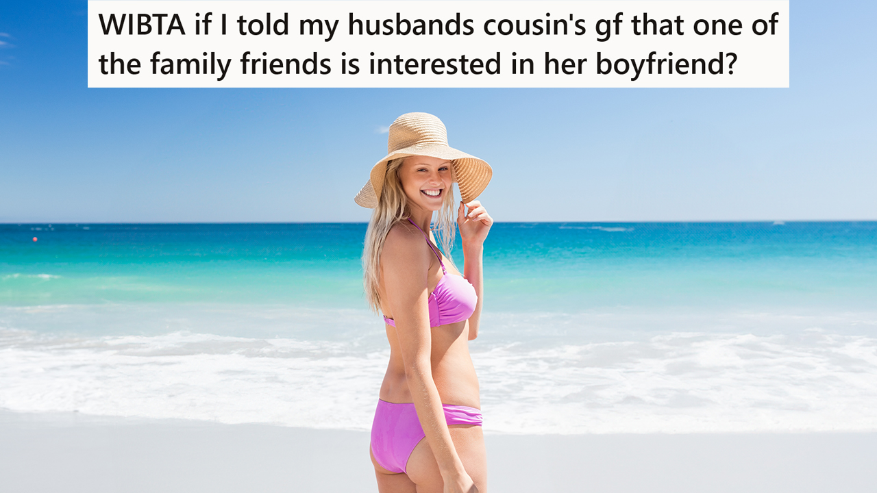 She Noticed Another Woman Was Interested In A Taken Family Member, But Shes Not Sure She Should She Say Anything pretty woman on a beach