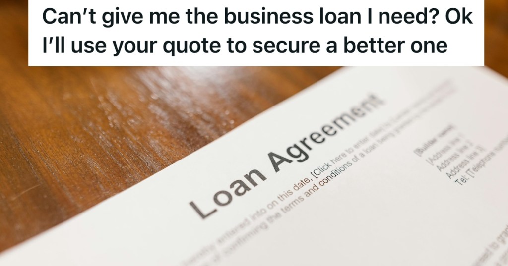 Loan agreement printed on paper