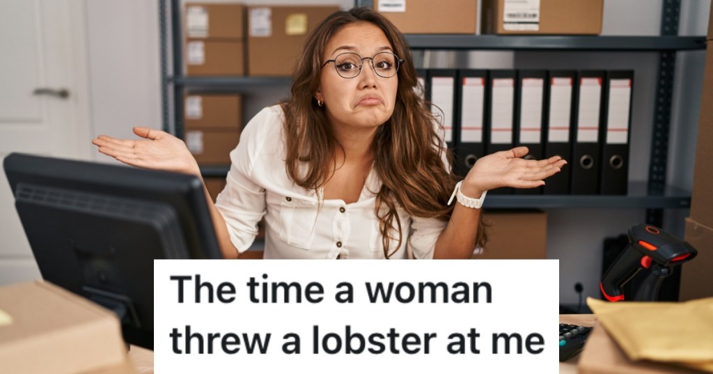 woman shrugging in an office