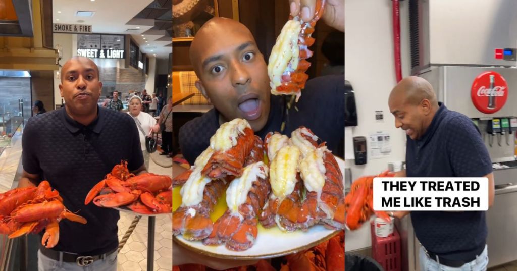 Mister Lewis being generally awful at a buffet