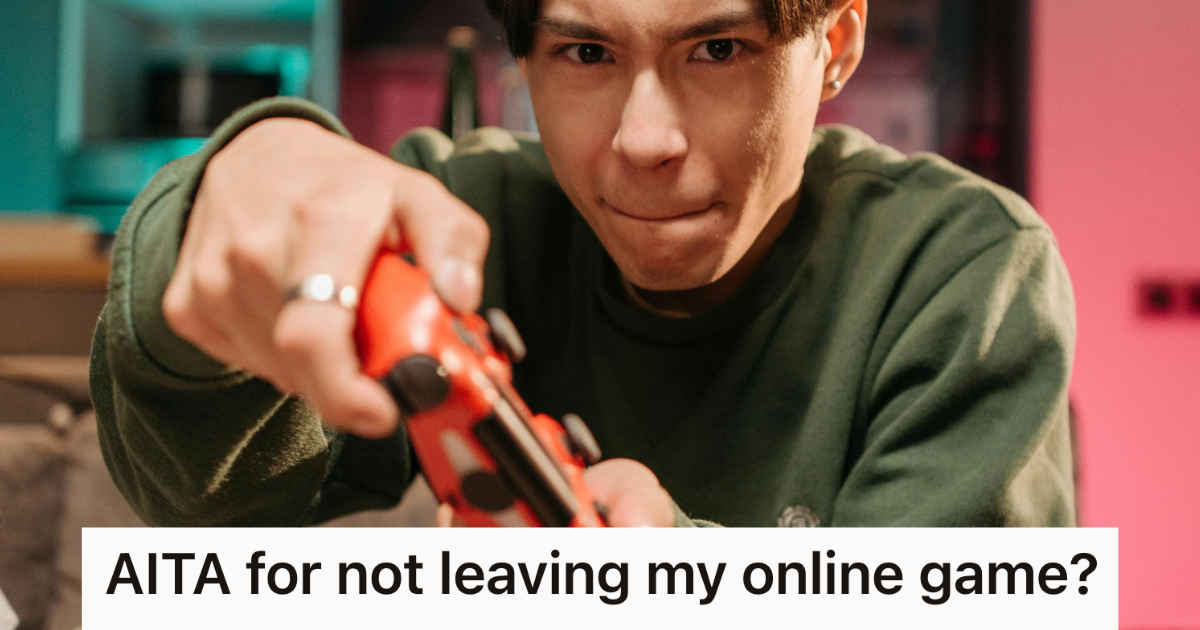 man playing a video game