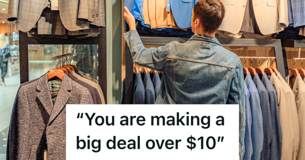 man shopping for suits