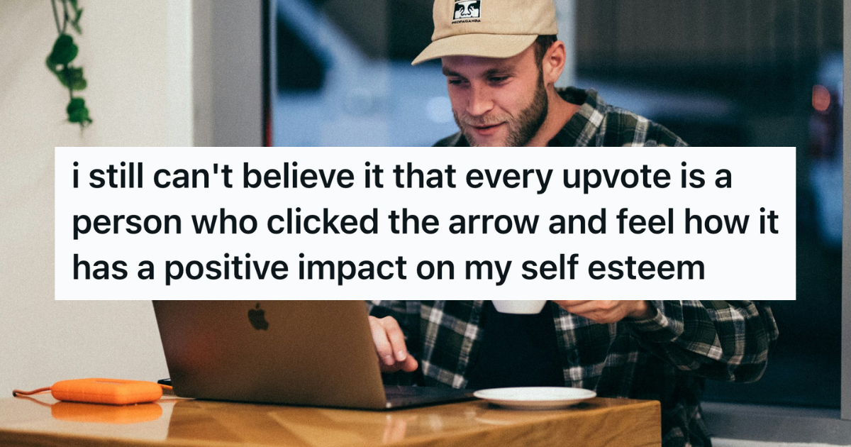 man using his laptop in a cafe He Was Used To Feeling Outcast In His Daily Life, But Once He Started Finding An Online Community, His Confidence Soared Higher Than Ever Before