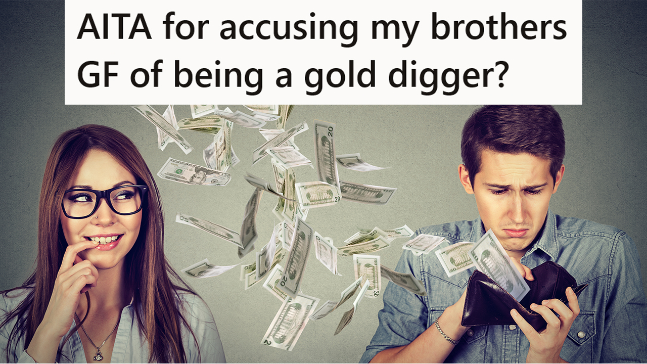 woman taking all of her boyfriend's money