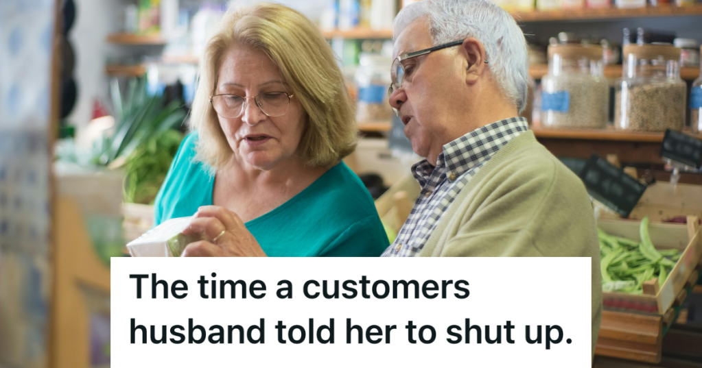 older couple grocery shopping