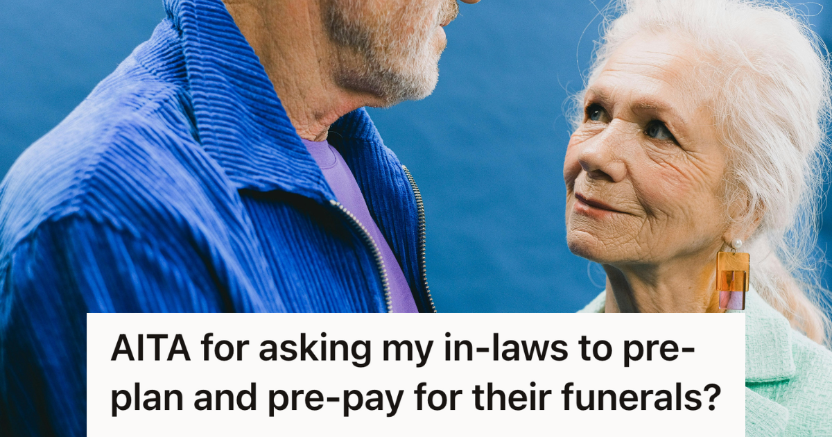 older couple looking at each other