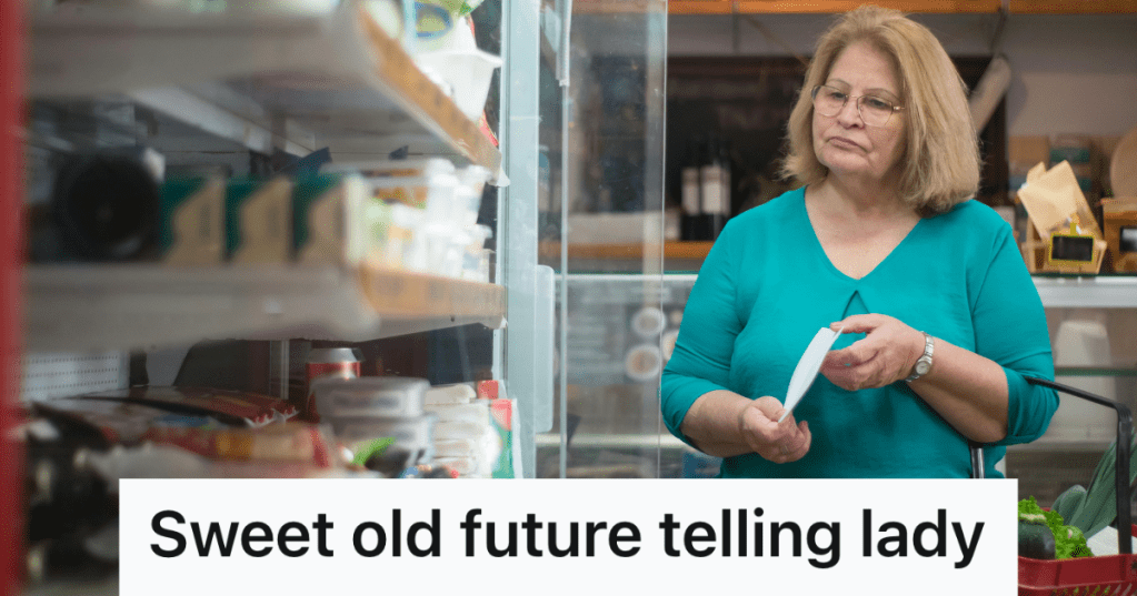 older woman shopping in grocery store