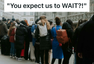 He Used The Employee Entrance To Cut The Line, But When A Group Of Impatient Customers Tried To Force Their Way In, They Got Shut Down Hard