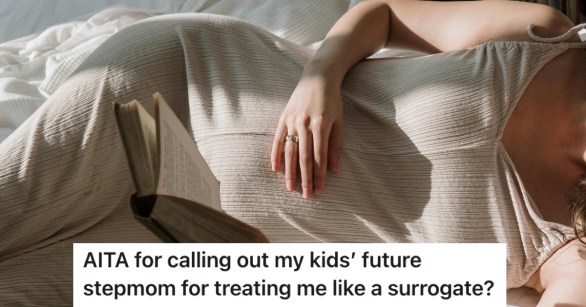 pregnant woman lying on her wise