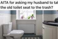 Husband Leaves Stained Toilet Seat In Their Living Room, And Flips Out When His Wife Asks Him To Take It Out
