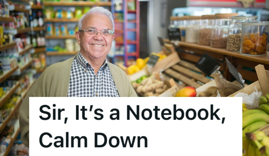 Paranoid Customer Becomes Convinced That Store Clerk's Writing About Him, So The Clerk Shows Him His Notebook