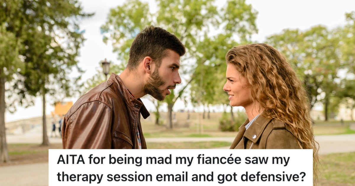 couple arguing in a park