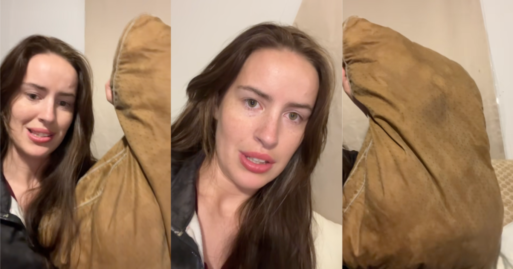 'I can’t wash it, I can’t put a pillowcase on it.' - Woman Showed Viewers The Absolutely Disgusting Pillow Her Fiancée Uses