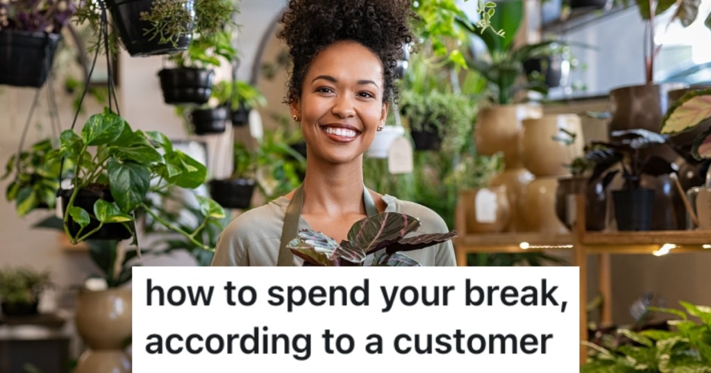 woman in a plant store